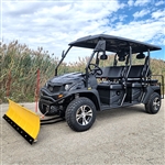 6 Seater UTV With Snow Plow ATV Gas Golf Cart GVX Limo EFI Utility Vehicle UTV 2WD/4WD - 400cc - BLACK