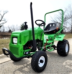 Scamp Mini Farm Tractor With Reverse - 125cc One Man Golf Cart Jeep Fully Auto W/ Hitch -  Lights & More