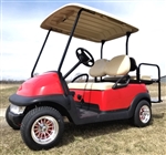 Red Buck 48V Electric Golf Cart Club Car Precedent With Custom Rims & Flip Seat