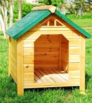 Green Wood Pet Dog House