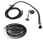 High Grade 18" SS Fire Pit Ring Burner Kit with Pan LP Connection Kit