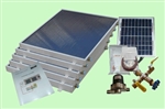 Solar Hot Water Heater System Complete 5 Panel EZ-Connect Solar Water Heater Kit - 077.0051