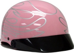 Adult Tribal Flame Motorcycle Half Helmet (DOT Approved)