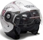 Adult Pilot Style Butterfly Graphic Open Face Helmet (DOT Approved)