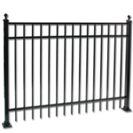 200 ft Complete Elegant Residential Aluminum Fence 5' High Fencing Package