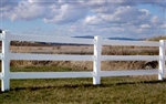 400 ft Complete Solid 3 Rail Ranch PVC Vinyl Fencing Package - Three Rail Fence