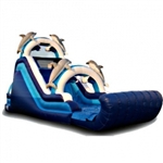 Commercial Grade Inflatable Dolphin Dry Slide