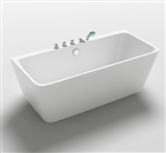 Freestanding Bathtub Modern Seamless Acrylic Bathtub - Iseo 67"