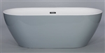 Freestanding Bathtub Modern Seamless Acrylic Bath Tub - Lamone Grey 66"