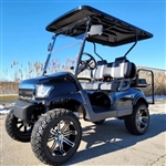 Brand New Charger 48V Electric Crew Golf Cart Four Seater W/Front & Rear Cameras - MM-MGC2X BLACK