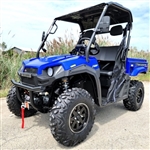 400cc T-BOSS 410 Gas Golf Cart UTV Utility Vehicle 2 Seater 25.5HP 2WD/4WD With Dump Bed - BLUE
