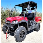 400cc T-BOSS 410 Gas Golf Cart UTV Utility Vehicle 2 Seater 25.5HP 2WD/4WD With Dump Bed - RED