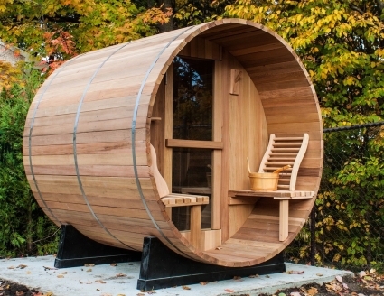 8' Western Outdoor Barrel Sauna Porch Sauna Heater