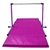 High Quality 3'-5' Purple Adjustable Bar with Pink 8' Folding Mat