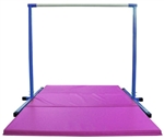 High Quality 4' Blue Horizontal Bar with Pink 6' Folding Mat