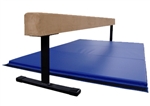 High Quality Tan 8' x 18" Balance Beam with Blue 6' Folding Mat