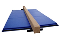 High Quality Tan 8' Balance Beam with Blue 6' Folding Mat