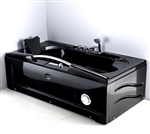 New Black 66" Deluxe Indoor Jetted Computerized Whirlpool Jetted Massage Hydrotherapy Bathtub Spa Tub