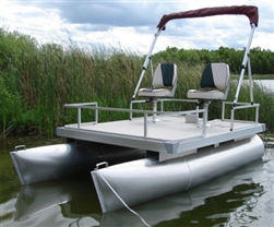 11 ft Pontoon Boat w/ Bimini Top