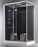 Zen Brand New 2 Person Left Hand Rectangular Walk In Corner Shower - 59" x 36" x 89"