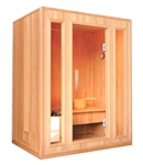 3-4 Person Natural Canadian Hemlock Traditional 220V Indoor Sauna - HL300SN Southport