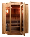 4-5 Person Natural Canadian Hemlock Traditional 220V Indoor Sauna - HL400SN TIBURON