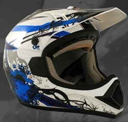 Adult Blue Motocross Helmet (DOT Approved)