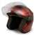 Adult Red Metro Open Face Motorcycle Helmet (DOT Approved)