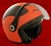 Adult Orange Open Face Motorcycle Helmet (DOT Approved)