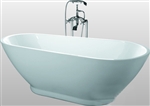 Whisper Modern Oval Pedestal Bathtub Soaking Tub