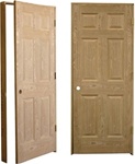 High Quality American Heritage Oak Pre-Hung Solid Wood 6 Panel Interior Door