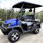 New 4 Seater Electric Golf Cart Hybrid UTV HJS 60v Electric EV5 UTV Utility Vehicle - Blue