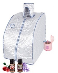 Brand New XL Silver Portable Steam Sauna Box