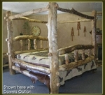 Brand New Classic Rustic Furniture Aspen Log Canopy Bed