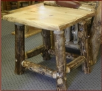 Brand New Rustic Furniture Log Corner End Table/Nightstands