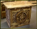 Brand New Rustic Furniture Wagon Wheel End Table/Nightstand/TV Stand