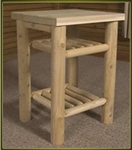Brand New Rustic Furniture Nightstand with Two Shelves