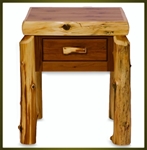 Brand New Rustic Furniture One Drawer Nightstand - Traditional