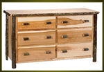 Brand New Rustic Furniture Hickory 6 Drawer Dresser