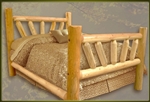 Brand New GoodTimber Rustic Furniture Large Sunburst Log Bed