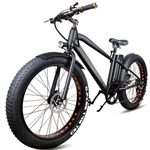 26" Fat Tire Electric Bike Mountain 36V Lithium Powered Cruiser - Black