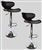 2 Swivel Black Elegant Leather Modern Adjustable Hydraulic Bar Stools