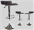 2 Black Swivel Leather Seat Modern Chrome Chair Bar Stools