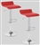 2 Red Swivel Seat Modern Bombo Chair Bar Stool