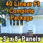 Brand New 40 Feet White PVC Deck Porch Railing Complete Package