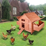 59"x39"x41" Wooden Chicken Coop Poultry Hen Chicken Cage Nesting Box