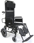 Brand New High Quality Karman KM 5000 18" seat Lightweight Reclining Wheelchair with Removable Desk Armrest