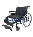 New High Quality Wheelchair Karman BT-10 24" Seat Foldable Wheelchair with Detachable Footrests