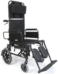 New Wheelchair High Quality Karman KM5000 Lightweight Reclining Transport Wheelchair with Removable Desk Armrest