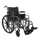 Brand New High Quality Karman KN-924 24" Wheelchair with Removable Armrest and Adjustable Seat Height